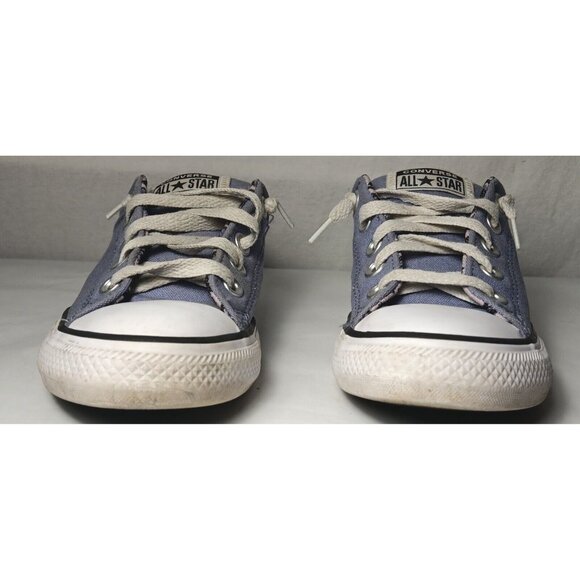 Converse All Star Shoes Junior Youth Size 1 Lavender Purple Cat Print Low Top - Picture 7 of 16